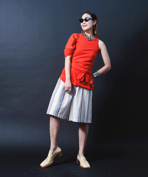 ニット セーター “O”COTTON NAYLON T-SHIRT：ニット レディース