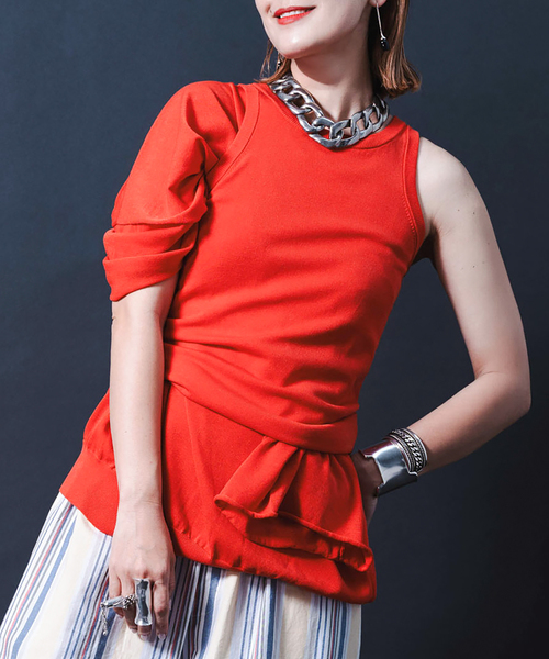 ニット セーター “O”COTTON NAYLON T-SHIRT：ニット レディース