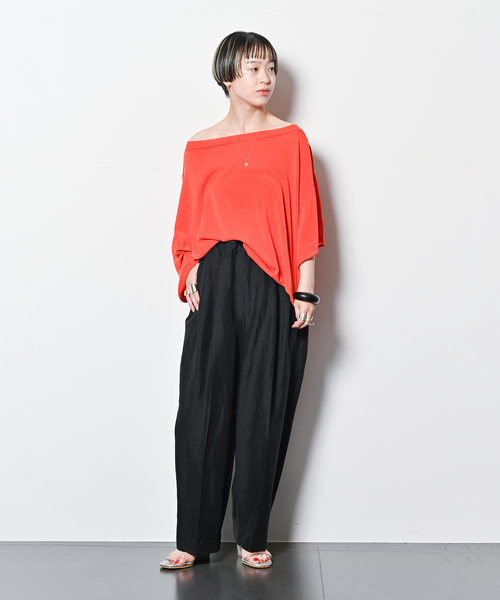ニット セーター “O”COTTON NAYLON T-SHIRT：ニット レディース