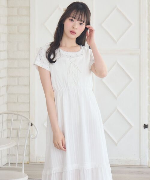 【未使用に近い】JB GIRL クリーム色 レースワンピース レースフリルチュニックOP|ems excite | RETRO GIRL ONLINE