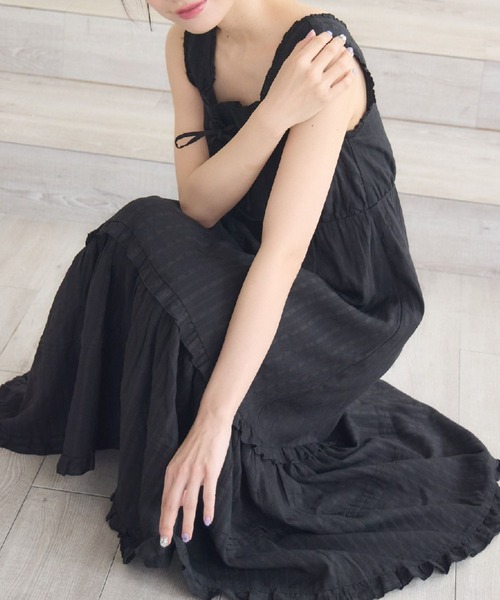 中古　ワンピ　150 mame kurogouchi(マメクロゴウチ) 22AWStripe Jacquard Dress