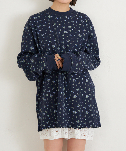 U by SPICK&SPAN tシャツ ワッフルオーバートップス レディース