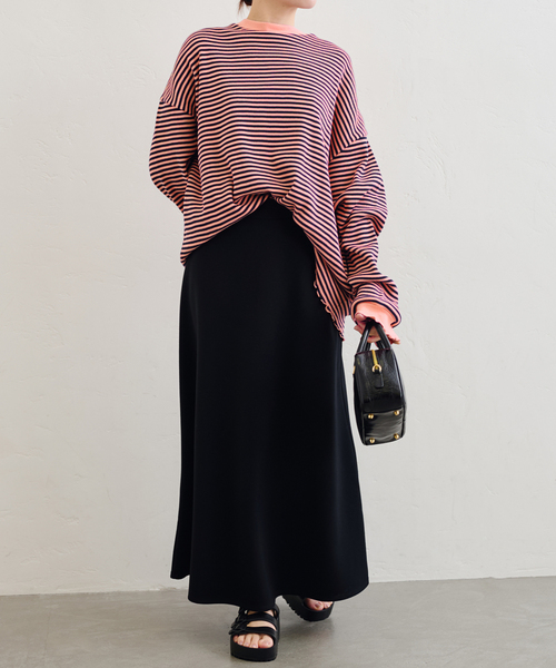 U by SPICK&SPAN tシャツ ワッフルオーバートップス レディース