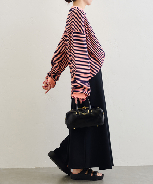 U by SPICK&SPAN tシャツ ワッフルオーバートップス レディース