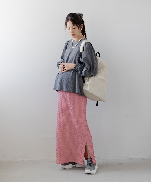 maatan mamaさま スカート フェリシモMama マタニティ Moredde 産前・産後使える ふくれ