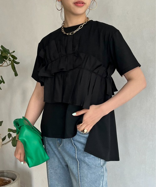 「prose verse」 半袖カットソー MEDIUM ブラック レディース