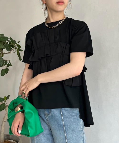 「prose verse」 半袖カットソー MEDIUM ブラック レディース