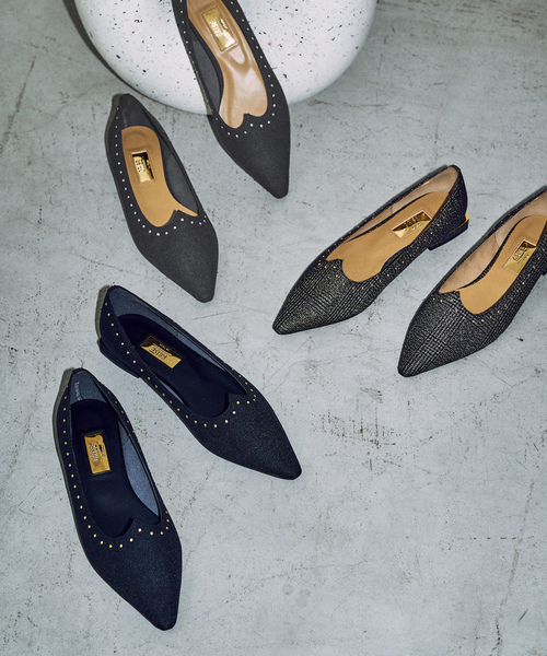 [LE TALON] Flat туфли-лодочки 23.5cm угольно-серый женский 