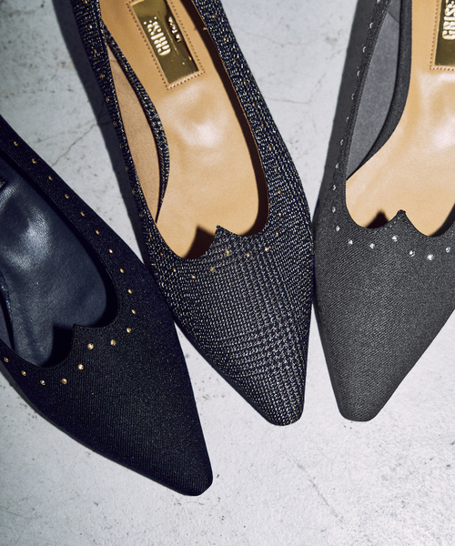 [LE TALON] Flat туфли-лодочки 23.5cm угольно-серый женский 