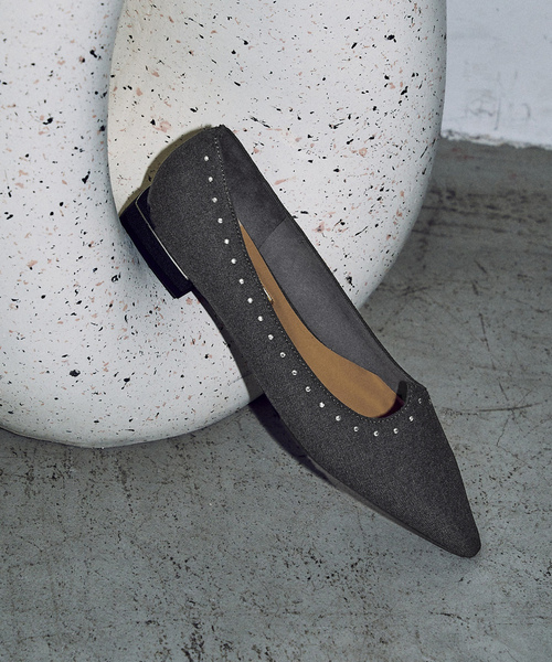[LE TALON] Flat туфли-лодочки 23.5cm угольно-серый женский 