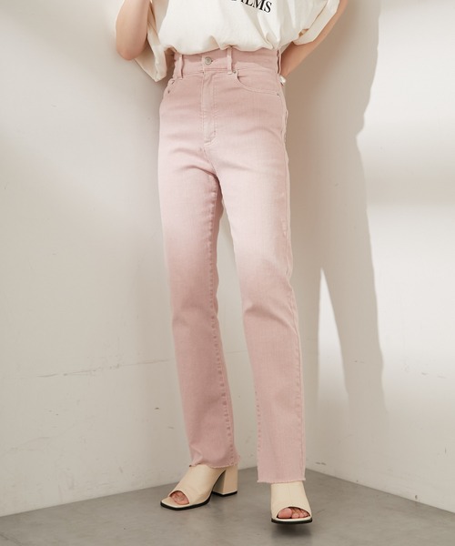 Chico 「Chico」 ダメージ加工デニムパンツ SMALL ピンク