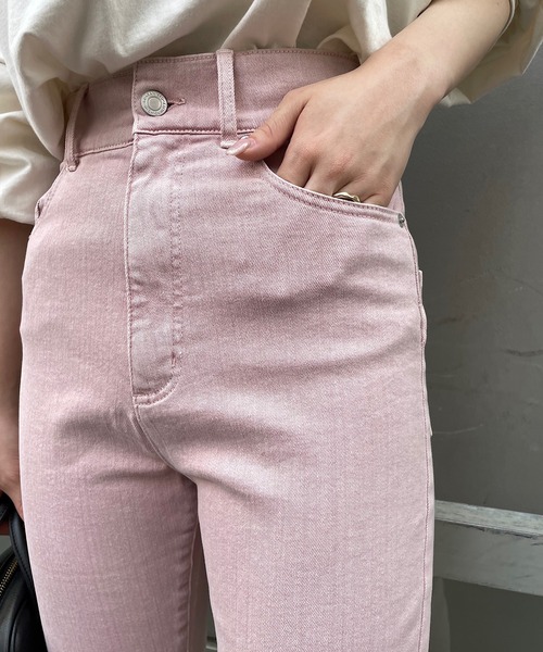 Chico 「Chico」 ダメージ加工デニムパンツ SMALL ピンク