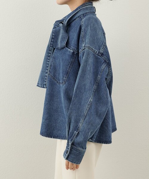 ウィムガゼット　デニムボウタイジャケット Whim Gazette（ウィム ガゼット） ブラウス シャツ デニムボウタイ