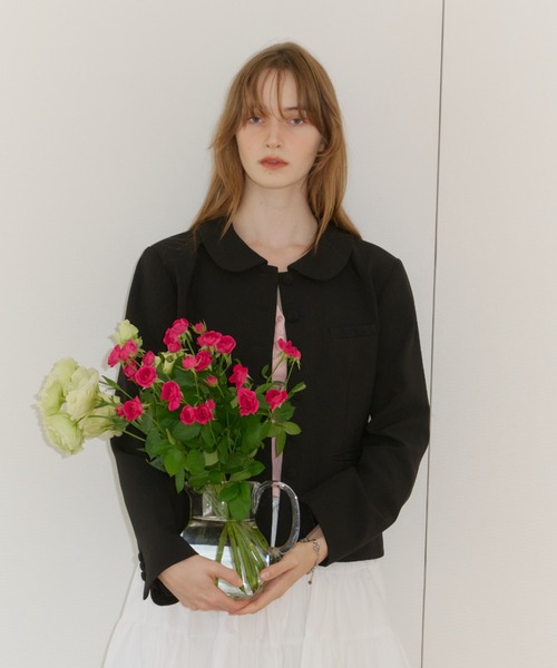 GIUNON ジャケット テーラードジャケット round collar short jacket