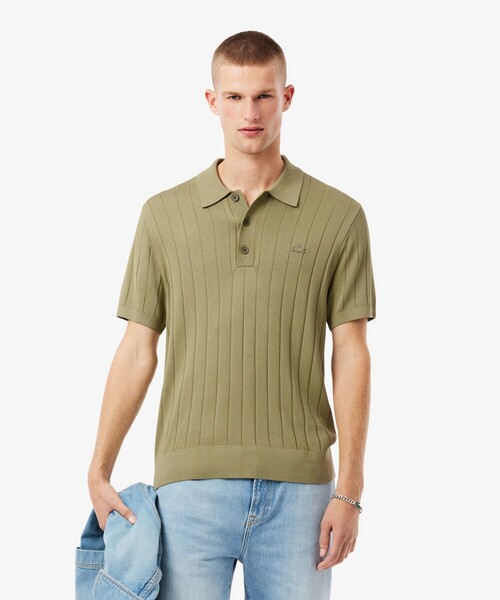 LACOSTE（ラコステ） セーター ニット ハイゲージリブニットポロシャツ