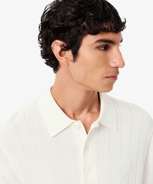 LACOSTE（ラコステ） セーター ニット ハイゲージリブニットポロシャツ