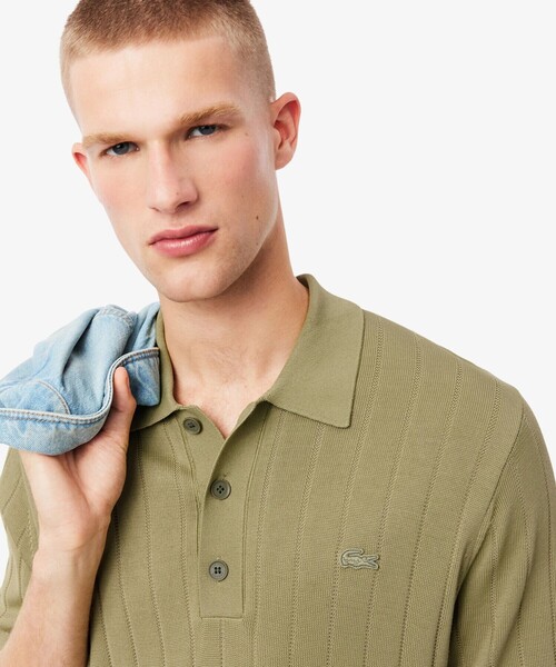 LACOSTE（ラコステ） セーター ニット ハイゲージリブニットポロシャツ
