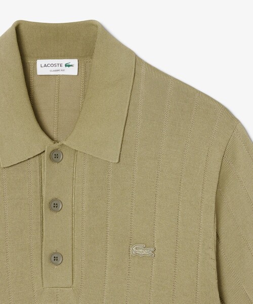 LACOSTE（ラコステ） セーター ニット ハイゲージリブニットポロシャツ
