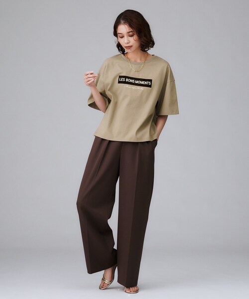 UNTITLED tシャツ 「コットン100/ゆったり/ショート丈/洗える