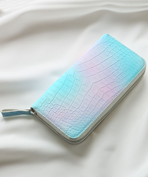 sankyo shokai（三京商会） 財布 クロコダイル パステルカラー