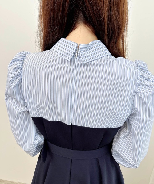 INGNI（イング） ワンピース 「WEB限定」シャツドッキングフレアミニ