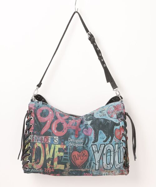 デシグアル　Desigual ロゴプリント ショルダーバッグ デシグアル Desigual ミディアムプリントショルダーバッグ