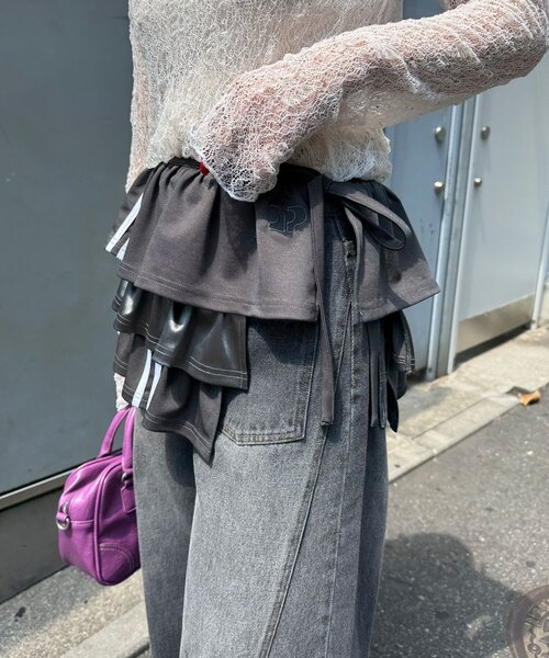 CIAOPANIC（チャオパニック） スカート 異素材切替トラック巻き