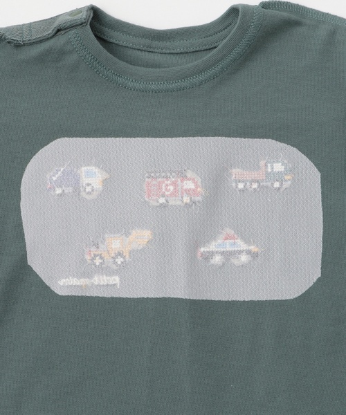 petit main tシャツ 働く車刺しゅう長袖Tシャツ キッズ 子供服 男の子 