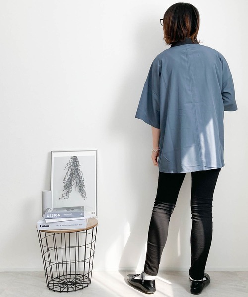 「Anytime Songs」 「HALHAM」半袖シャツ MEDIUM グレイッシュベージュ メンズ_画像3