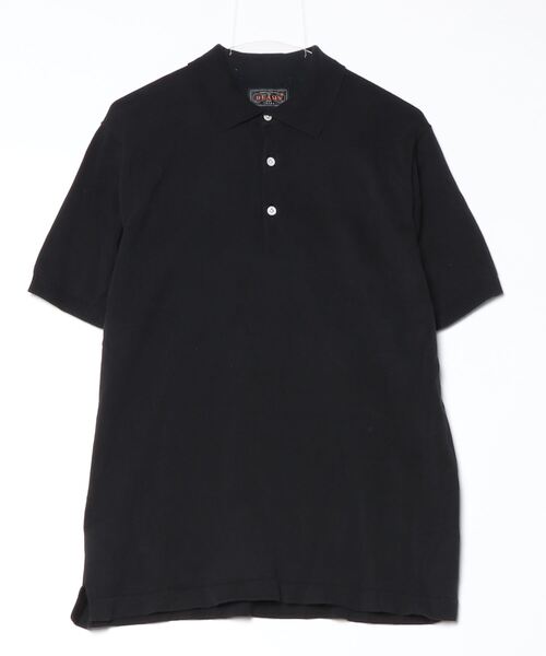 「BEAMS PLUS」 半袖ポロシャツ L ブラック メンズ