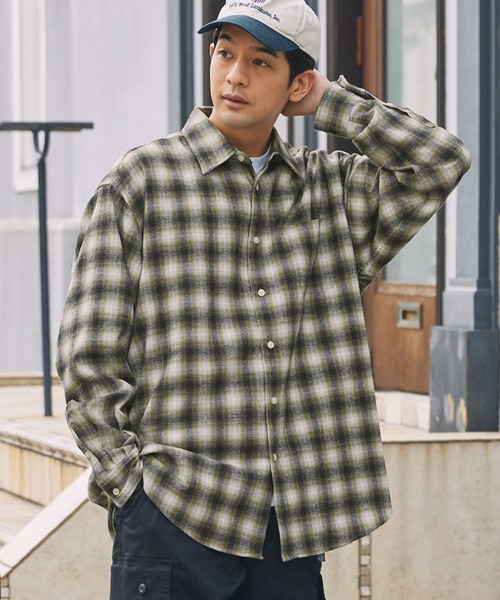 THE CRAFT CREW PRODUCTS シャツ ウォームネル レギュラーカラー長袖