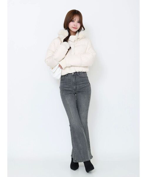 イートミー EATME フードダウンブルゾン アウター イートミー EATME フードダウンブルゾン （アイボリー） -靴