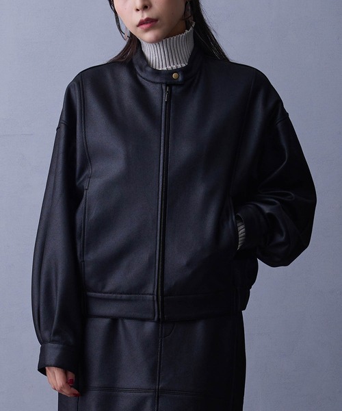 ニコルホワイト（NICOLE WHITE）/【セットアップ対応】スタンドブルゾン NICOLE white（ニコルホワイト） ブルゾン アウター 「セットアップ