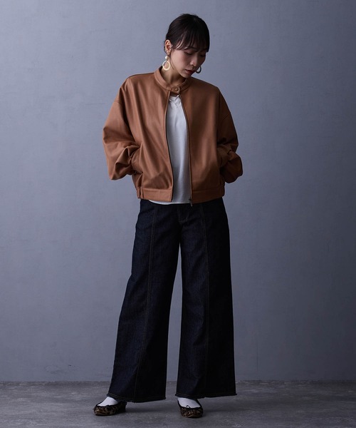 ニコルホワイト（NICOLE WHITE）/【セットアップ対応】スタンドブルゾン NICOLE white（ニコルホワイト） ブルゾン アウター 「セットアップ