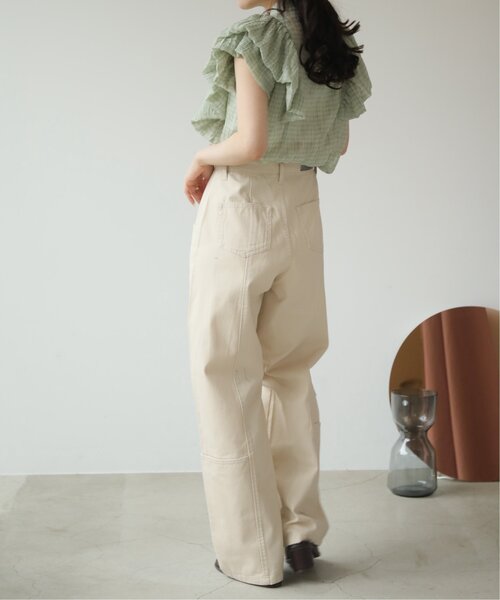 「RAY CASSIN」 半袖ブラウス FREE オフホワイト レディース_画像5