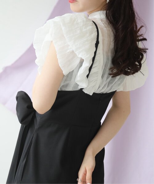 「RAY CASSIN」 半袖ブラウス FREE オフホワイト レディース_画像9