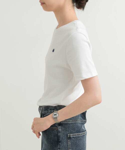 「PETIT BATEAU」 半袖Tシャツ SMALL ライトグレー レディース_画像3