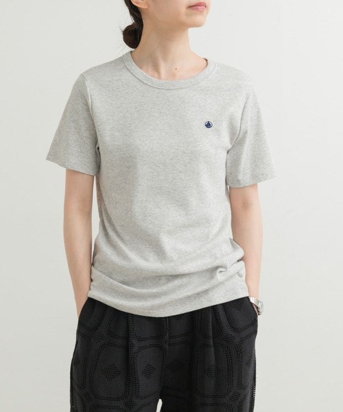 「PETIT BATEAU」 半袖Tシャツ SMALL ライトグレー レディース_画像6