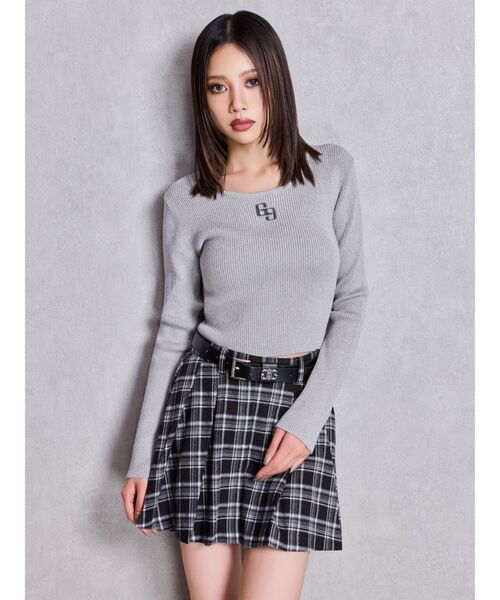 GYDA（ジェイダ） スカート ベルトSETチェックプリーツスカートライク