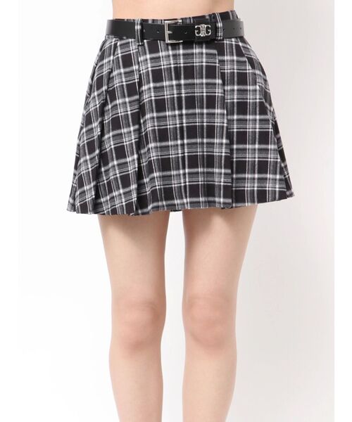 GYDA（ジェイダ） スカート ベルトSETチェックプリーツスカートライク