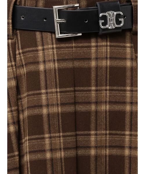 GYDA（ジェイダ） スカート ベルトSETチェックプリーツスカートライク