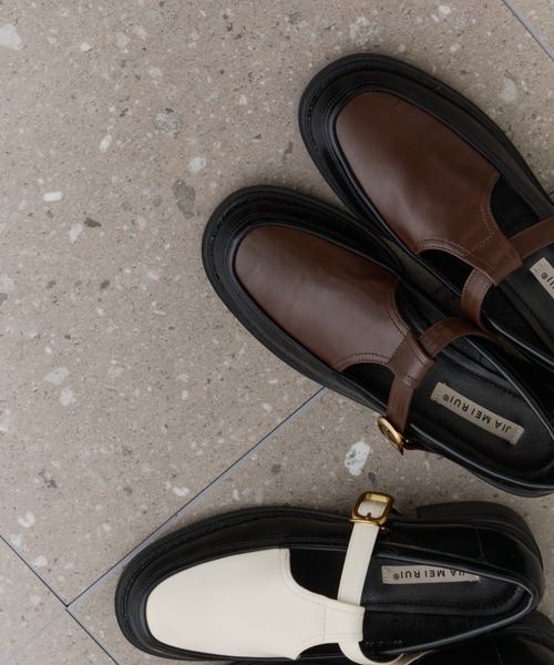 DFFUR. ローファー バイカラーレザーローファー レディース : ZOZOTOWN