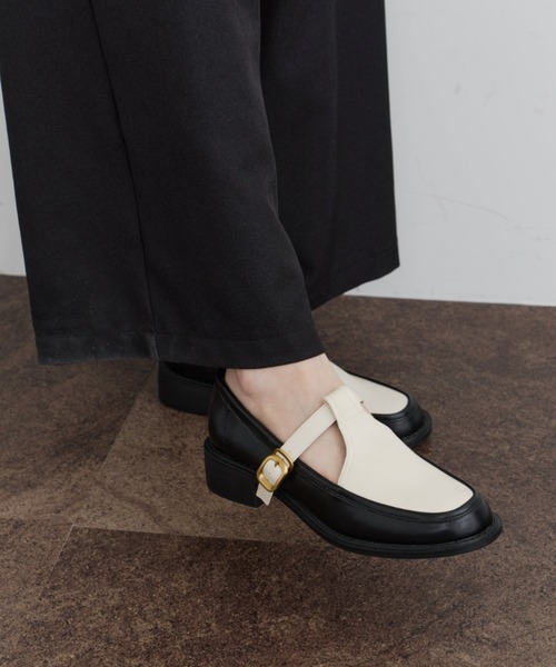 美品✨CAMPER ローファー レザー レースアップ バイカラー 23.5 美品✨CAMPER ローファー レザー レースアップ バイカラー 23.5 Lace