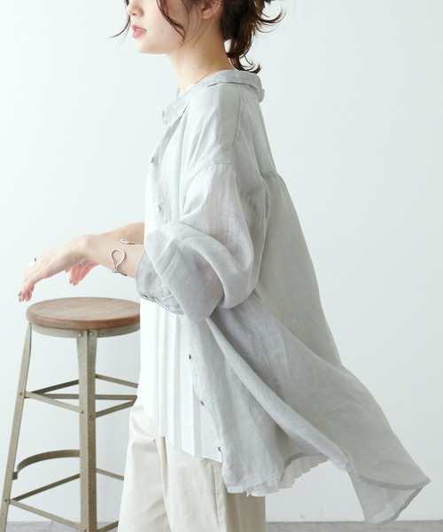 「PUAL CE CIN」 長袖シャツ FREE ピンク レディース_画像9