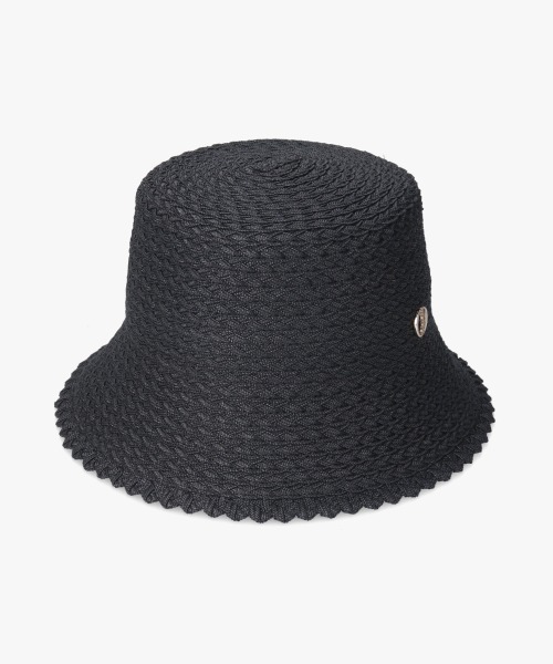 「Chapeau d' O」 ストローハット M/57.5cm ブラック レディース_画像4