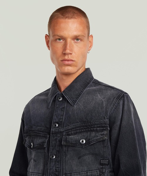 デニムジャケット gジャン DAKOTA JACKET/ヴィンテージライクウォッシュド加工クラシックスタイルデニムジャケット メンズの画像