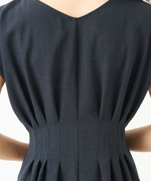 「MK MICHEL KLEIN」 半袖ワンピース 38 グリーン レディース_画像9