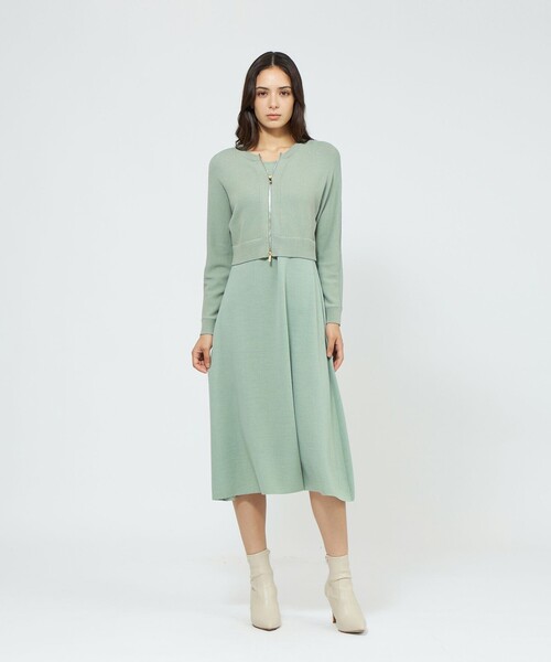 EPOCA エポカ ニットワンピース 【38】 EPOCA（エポカ） ワンピース 「La maglia」 ジップアップニット