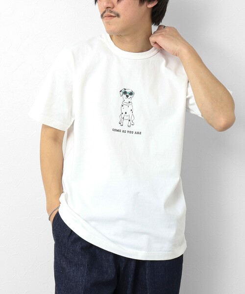 「BARNS OUTFITTERS」 半袖Tシャツ M ホワイト メンズ_画像3