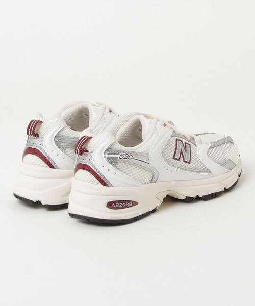 「New Balance」 ローカットスニーカー 30.0cm ホワイト×グリーン レディース_画像4